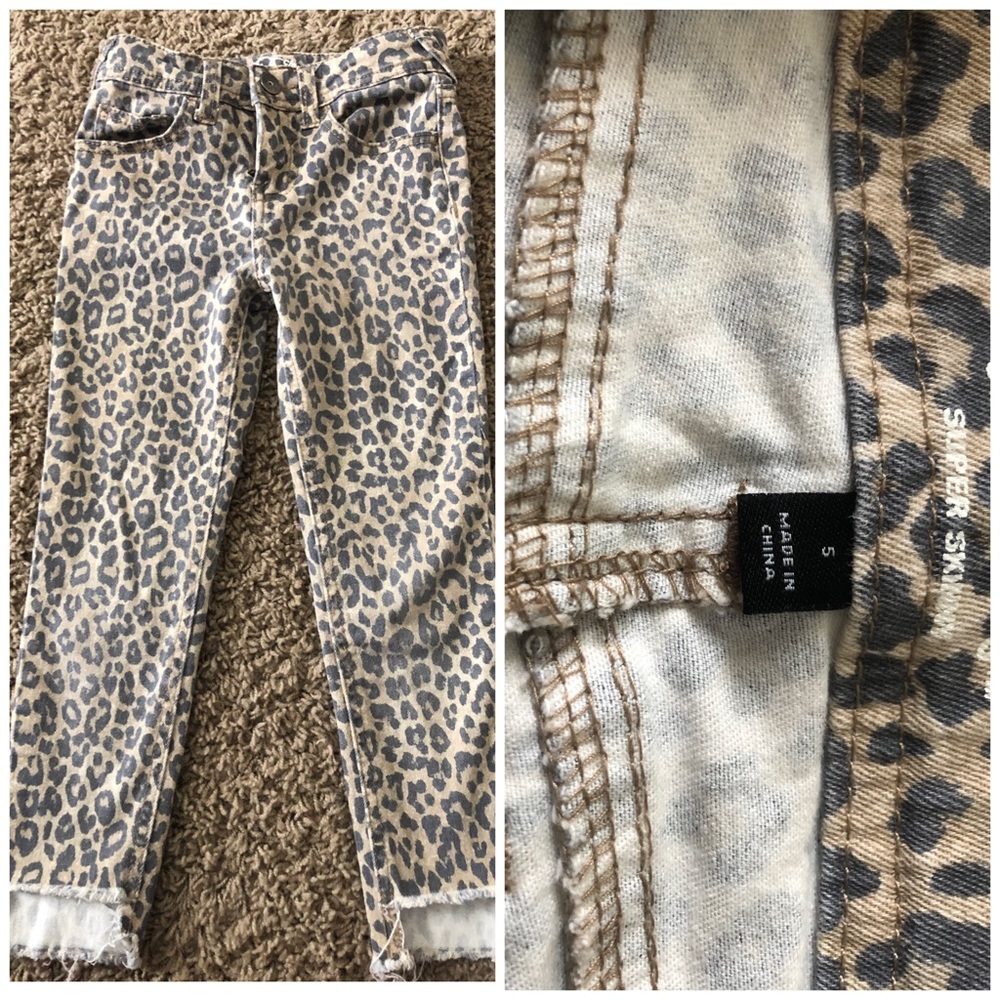 Target Art Class Leopard print skinny jeans